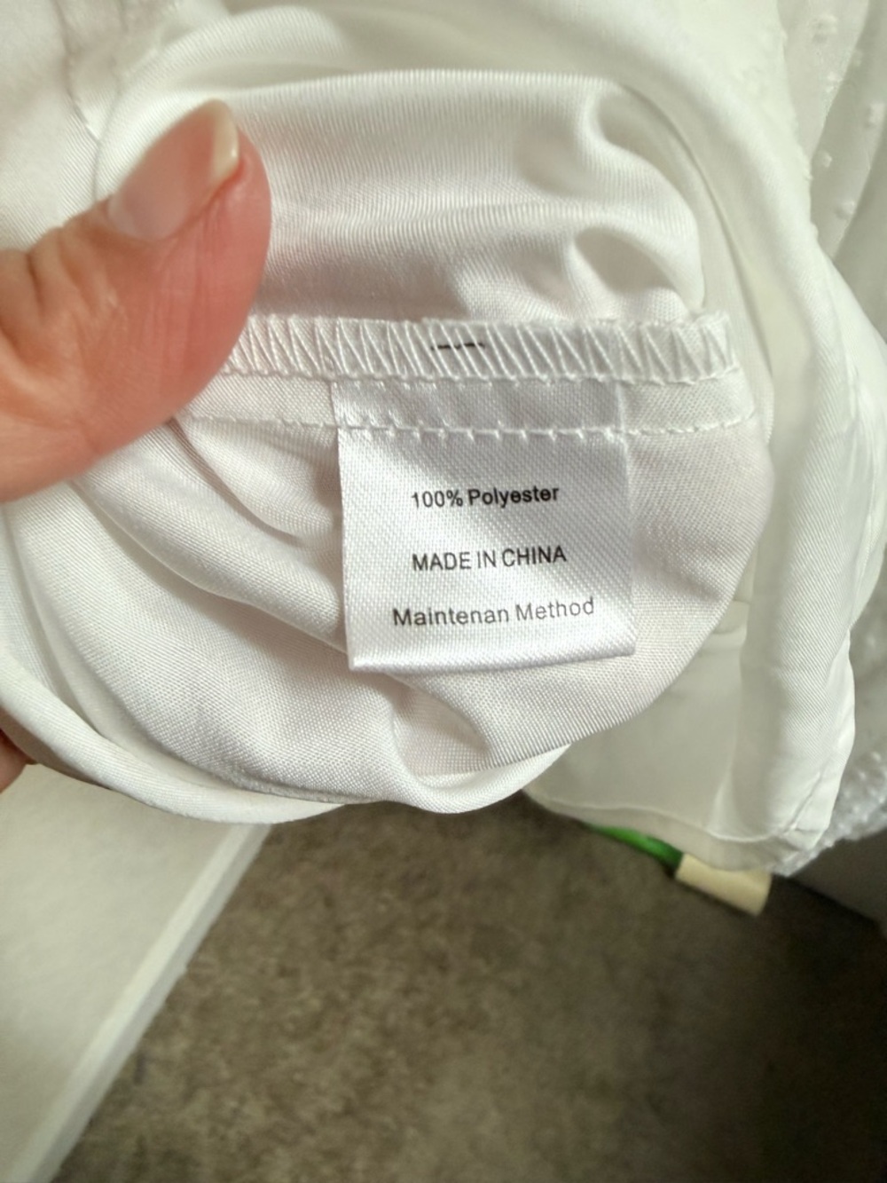 Merokeety White Midi Swiss Dot Smocked Tiered Dress - Picture 8 of 9